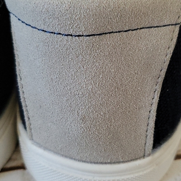Muk Luks Kyle navy blue slip on sneakers with plaid accents NWOT main image 10